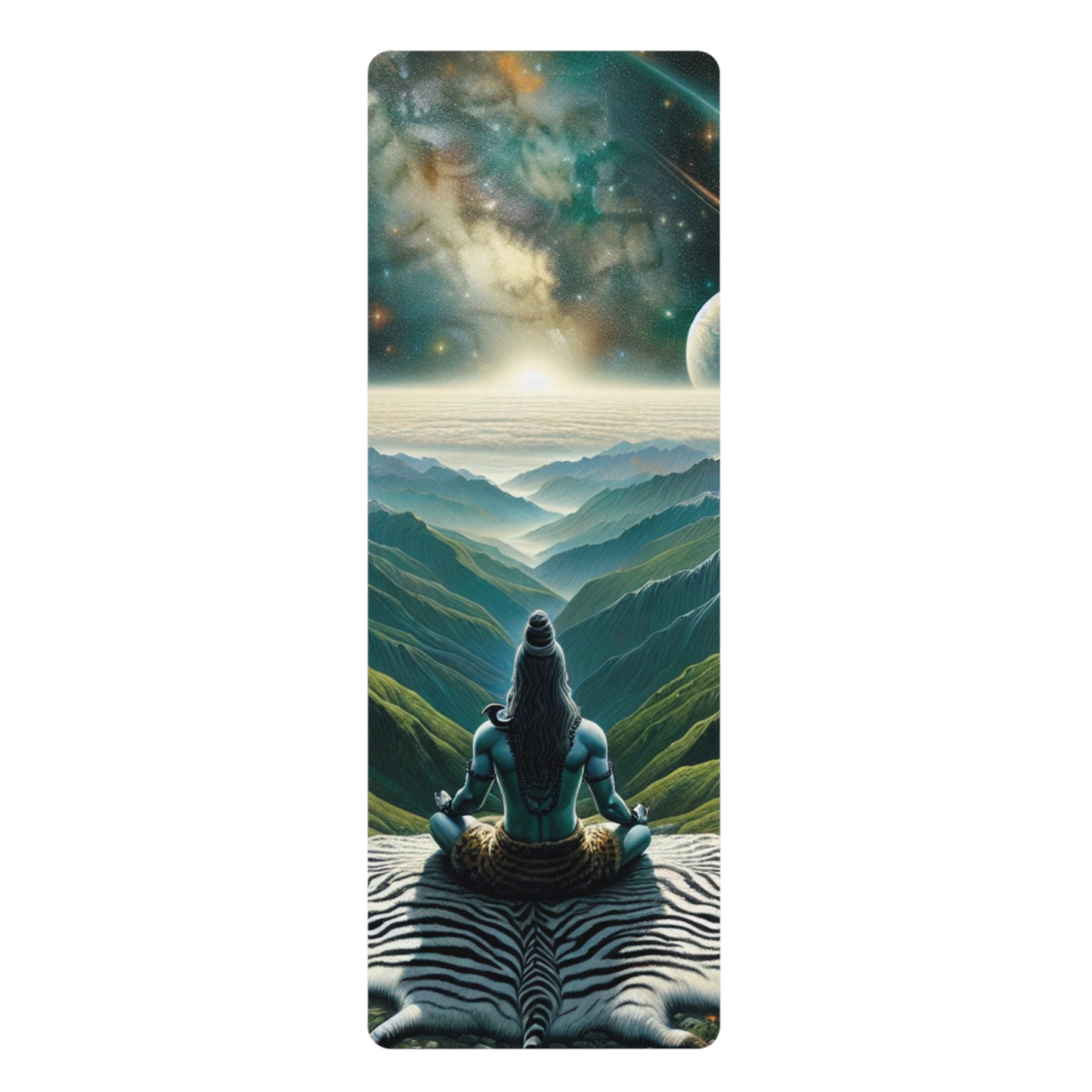 Shiva meditating space Rubber Yoga Mat